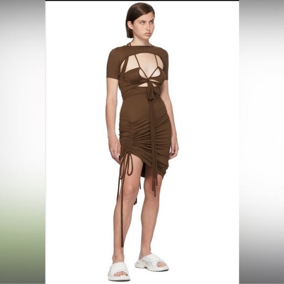 HYEIN SEO Brown Macrame Dress - Picture 2 of 7